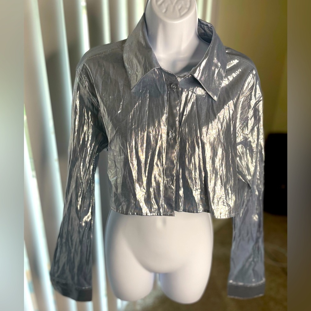 Silver Button Down Shirt